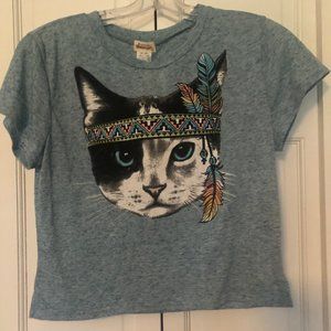 Nordstrom Cat Cropped Tshirt - M